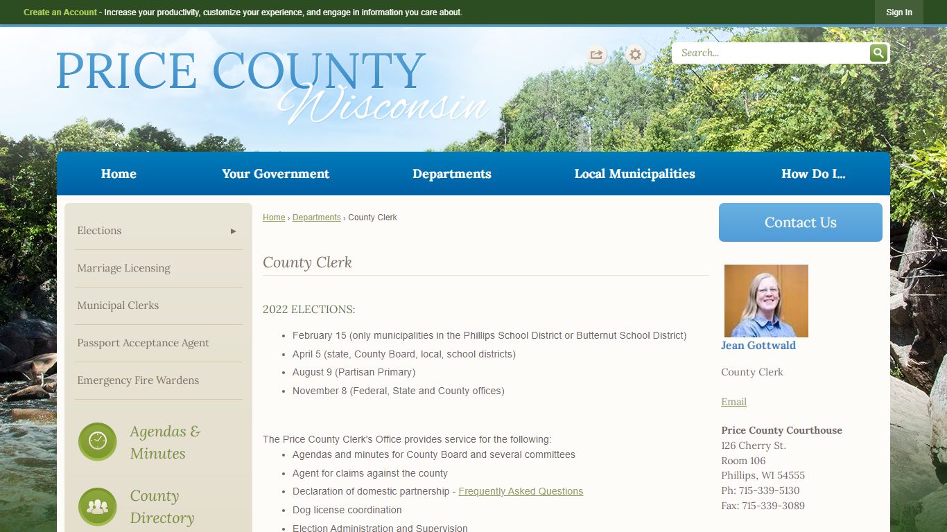 County Clerk | Price County, WI - Official Website